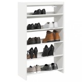 VidaXL Pantofar, alb, 60x25x100 cm, lemn prelucrat