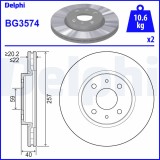DELPHI BG3574 Disc frana