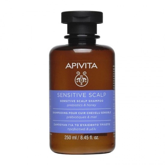 APIVITA Șampon pentru scalp sensibil cu prebiotice și miere 250 ml