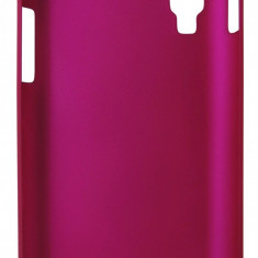 Husa tip capac plastic cauciucat roz trandafiriu pentru LG Optimus L4 II E440