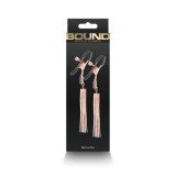 Clemele ajustabile pentru mamelon Bound - Nipple Clamps - D2 - Rose Gold, NS Toys