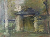 Panait MIHĂILESCU (1884-1967)-Poarta din pădure, pictură datată 1921