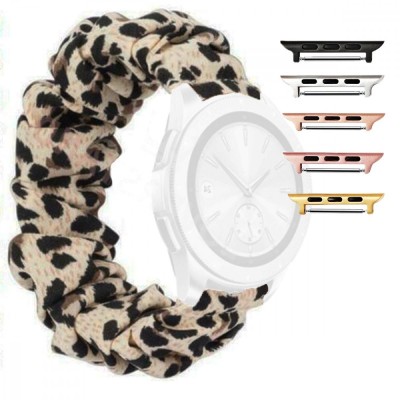 Curea textila elastica, compatibila Apple Watch 10, 42mm, Scrunchies 8 foto