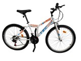 Bicicleta MTB Tec Strong, culoare alb/portocaliu/albastru, roata 24&quot;, cadru din... Cod:252436000102