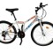 Bicicleta MTB Tec Strong, culoare alb/portocaliu/albastru, roata 24&quot;, cadru din... Cod:252436000102