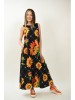 ROCHIE LUNGA FARA MANECI CU BUZUNARE BLOOM FLOAREA SOARELUI TALIE UNICA Multicolora
