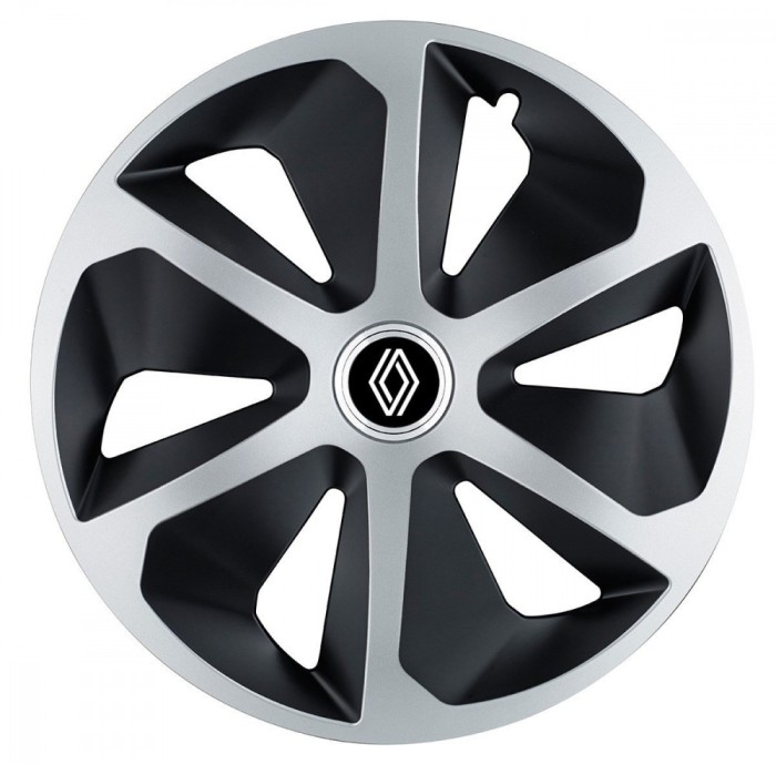 Set 4 capace roti pentru Renault Nou, model Roco Mix, R17