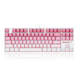 Cumpara ieftin Tastatura gaming mecanica Redragon Cass iluminare RGB alba cu roz