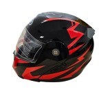 Cumpara ieftin Casca Flip-up TECH L (negru+verde)