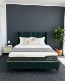 Pat Belmonde 160x200 Lada de Depozitare Tapitat Catifea Verde (cod ML2304-14)
