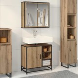 Cumpara ieftin Set de mobilier pentru baie 2 buc. Stejar Artizanal
