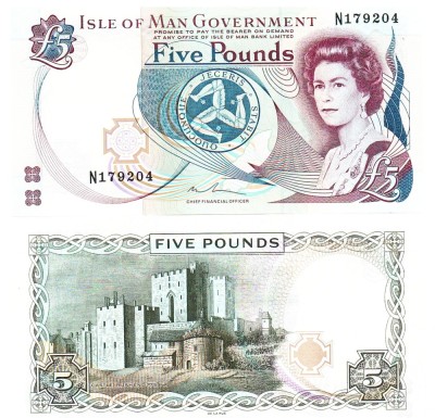 Insula Man Isle of Man 5 Pounds 2015 P-48 UNC foto
