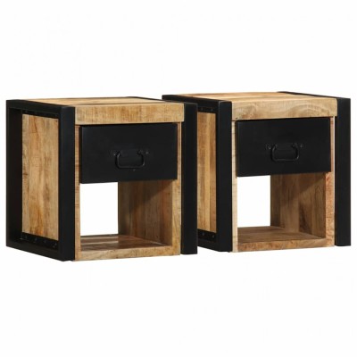 vidaXL Noptiere 2 buc 40x35x40 cm lemn masiv de mango 4015951 foto