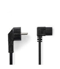 Cablu de alimentare PC 10m cotit Schuko tata cotit - IEC-320-C13 90grade negru Nedis foto