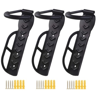 Set 3x suport universal din otel pentru biciclete, rezistent, anti zgarieturi - Negru foto