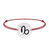 Bratara snur si banut argint 925 personalizat cu semn zodiacal Capricorn