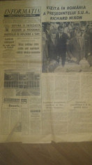 ziar informatia 1969 vizita Nixon foto