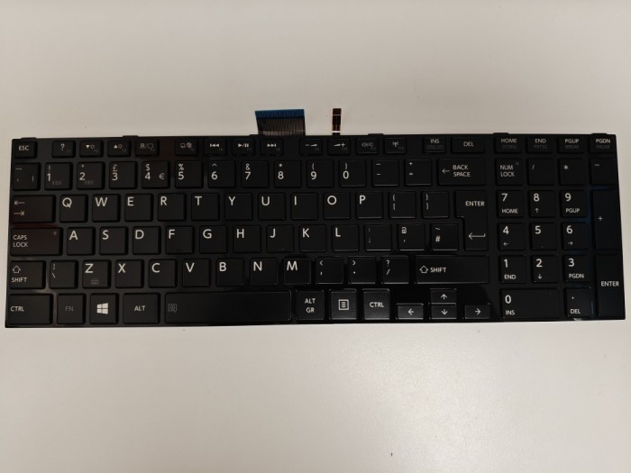 Tastatura Laptop, Toshiba, Satellite U50-A, U50D-A, U50DT-A, U50T-A, iluminata, neagra, layout UK