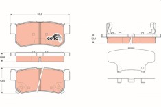 TRW GDB3366 COTEC set placute frana,frana disc