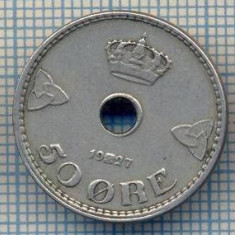 AX 392 MONEDA - NORVEGIA - 50 ORE -ANUL 1927 -STAREA CARE SE VEDE