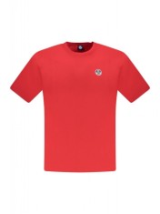 Tricou barbati, cu mini logo brodat, Regular fit, Rosu (Marime: 2XL) foto