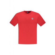 Tricou barbati, cu mini logo brodat, Regular fit, Rosu, S