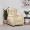 Fotoliu rabatabil electric, crem, material textil - 2