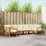 vidaXL Set de canapea cu pernă 7 pcs Natural și Crem 3366933