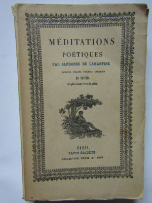 Alphonse de Lamartine - Meditations Poetiques foto