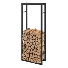 Suport lemne de foc Taby 60 x 25 x 150 cm otel negru [en.casa] HausGarden Leisure
