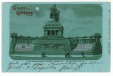 10044 - 5748 COBLENZ, statue Wilhelm I, Germania - old postcard - used - 1900, Circulata, Printata