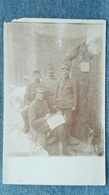 132 - Soldati pe front WW1/ Fotografie / carte postala foto