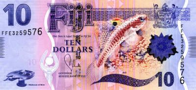 Fiji 10 Dolari 2013 UNC, clasor A1 foto