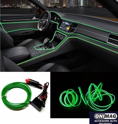 Neon Lumina Ambientala Auto 3M Verde foto