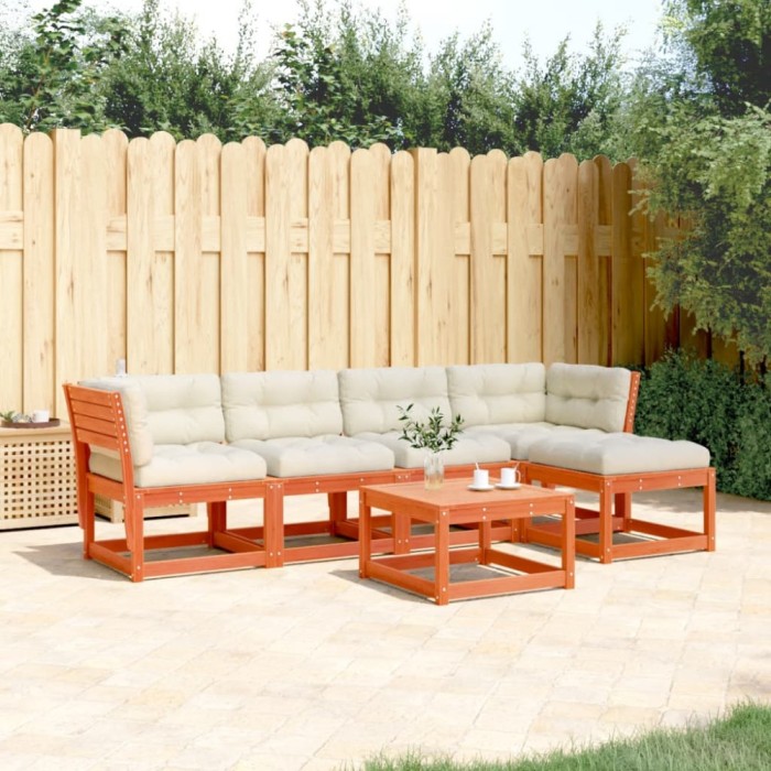 Gossi set mobilier de gradina cu perne, 5 piese, lemn masiv de pin