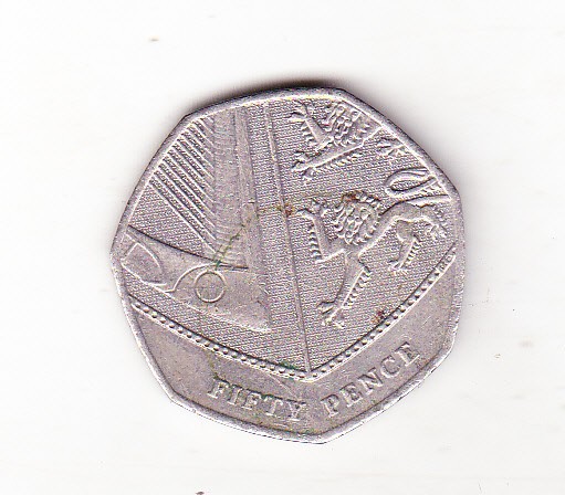 bnk mnd Marea Britanie Anglia 50 pence 2014