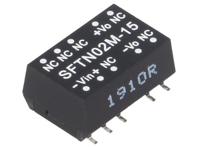 Convertor DC/DC 2W 12V la 15V foto