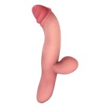 Vibrator Realist Master Vibe No. 2, 10 Moduri Vibratii, Silicon Lichid, USB Magnetic, Natural, 26 cm, Guilty Toys