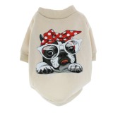 Haina tip hanorac Pufo Fashion Dog pentru caini, sau pisici, bej, XL