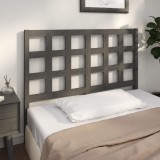 Cumpara ieftin Tăblie de pat, gri, 125,5x4x100 cm, lemn masiv de pin