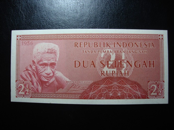 INDONEZIA 2 1/2 RUPII 1956 UNC