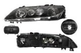 Far Mazda 6 05.2005-11.2007 TYC dreapta fata, tip bec H1+H1+H3, culoare rama maro reglaj electric