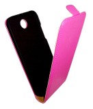Husa flip roz trandafiriu (interior bej) pentru HTC Desire 300 Zara Mini