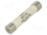 Siguranță Eaton/Bussmann AHC 0.6A 600V AC/DC ardere rapidă 6.3x32mm ceramică cilindrică