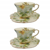 Serviciu Portelan Vintage 2 Cesti si farfurii, ADONIA