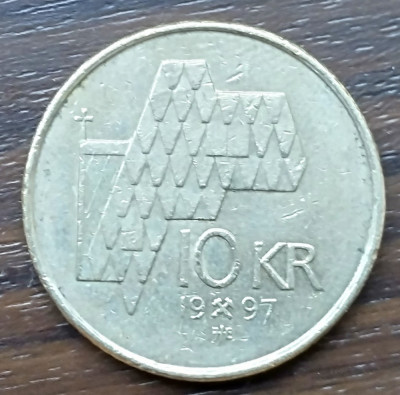 Moneda - Norvegia - 10 Kroner 1997 - An rar foto