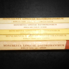 MONUMENTA LINGUAE DACOROMANORUM. BIBLIA 1688. 5 volume 1988-1997, ed. cartonata