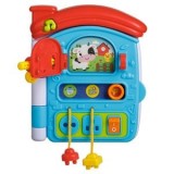 Jucarie educativa interactiva, Casa cu efecte sonore, 15x6x18cm, Albastru, CMCLASS