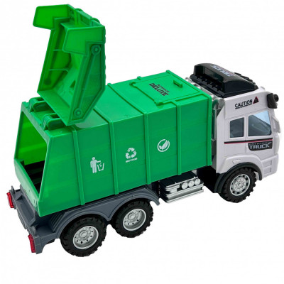 Mașina de gunoi de jucărie: Telecomanda, Lumini si Container Rabatabil foto