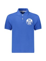 North Sails Tricou polo barbati, cu imprimeu cu logo, Regular fit, Albastru deschis, 2XL
